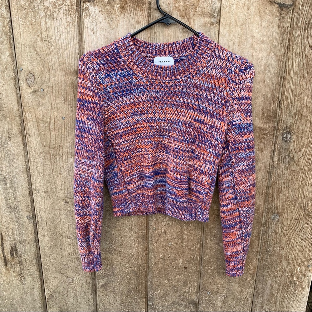 FRAY I.D Cropped Heavy Knit Pullover Sweater Size XS